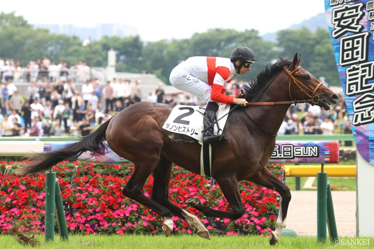 2025年6月8日新馬戦を勝利したダノンヒストリー