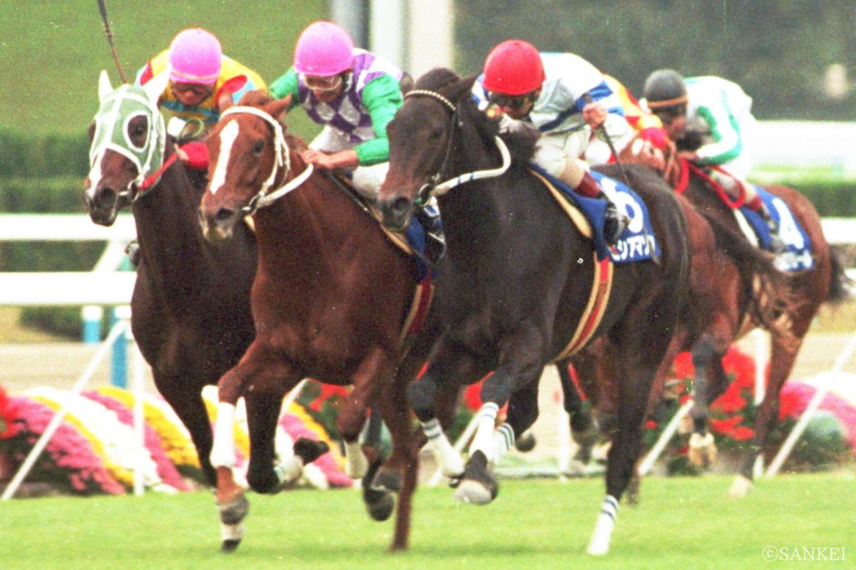 1994年エリザベス女王杯を制したときのヒシアマゾン（写真右）