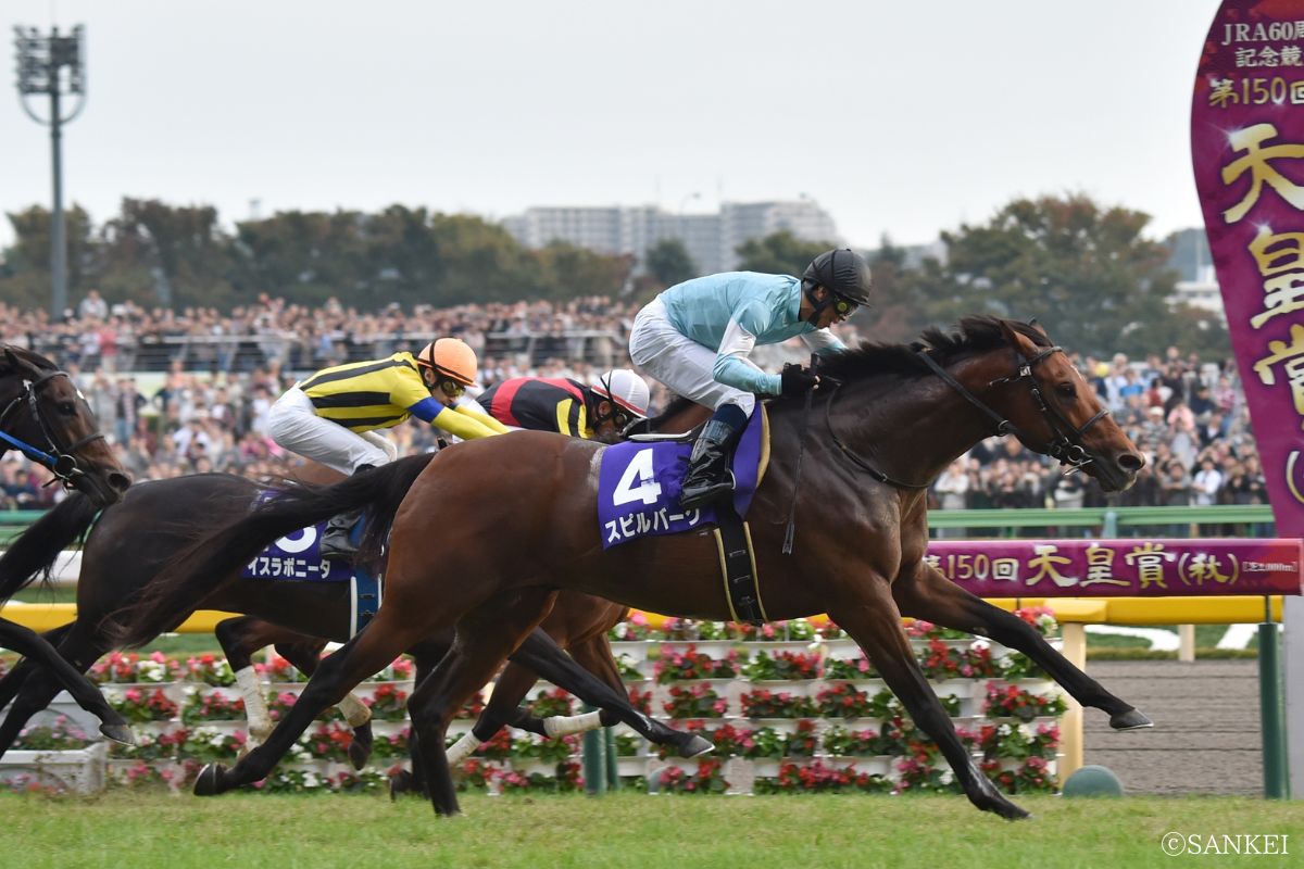 2014年天皇賞(秋)を制した時のスピルバーグ