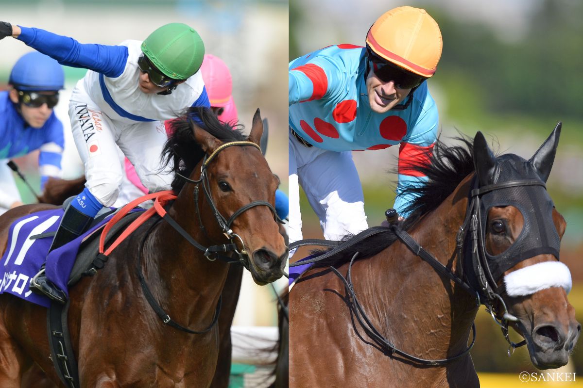 ロードカナロア（写真左）とアーモンドアイ（写真右）