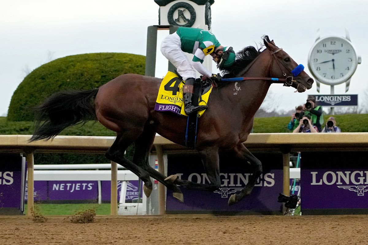 2022年ブリーダーズカップクラシックを制した時のフライトライン(Photo by Dylan Buell/Getty Images)