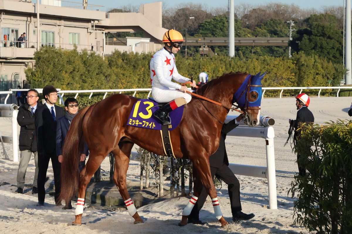 返し馬・ミッキーファイトとC.ルメール騎手