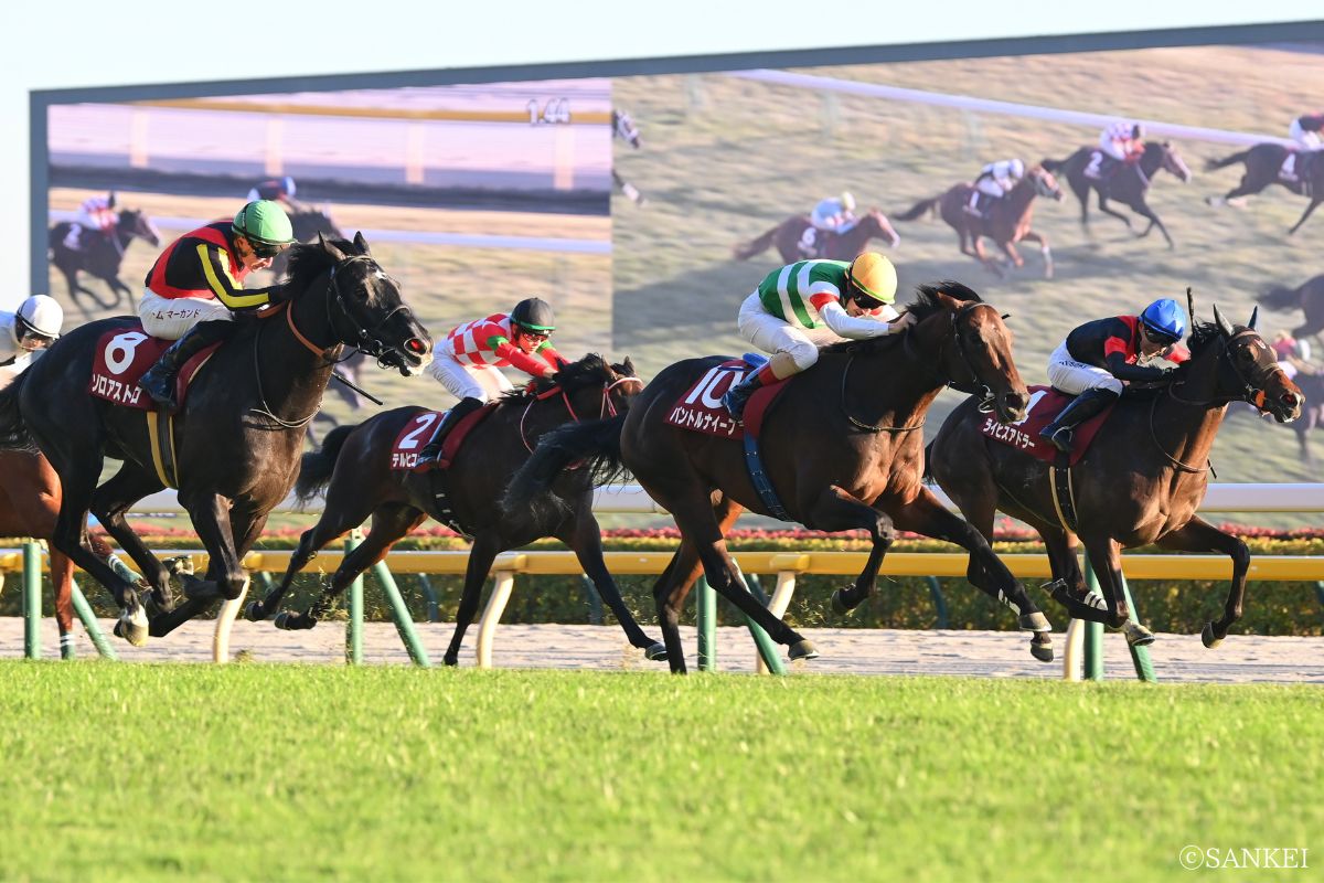 2025年東スポ杯2歳Sを制した時のパントルナイーフ(橙帽)