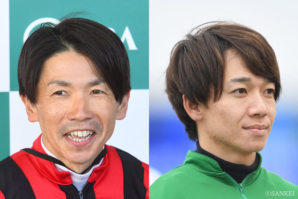松岡正海騎手（左）と松山弘平騎手（右）