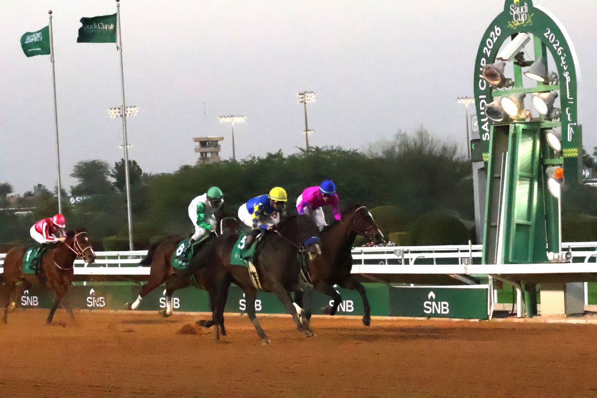 2026年リヤドダートスプリントを制したイマジネーション(画像手前)